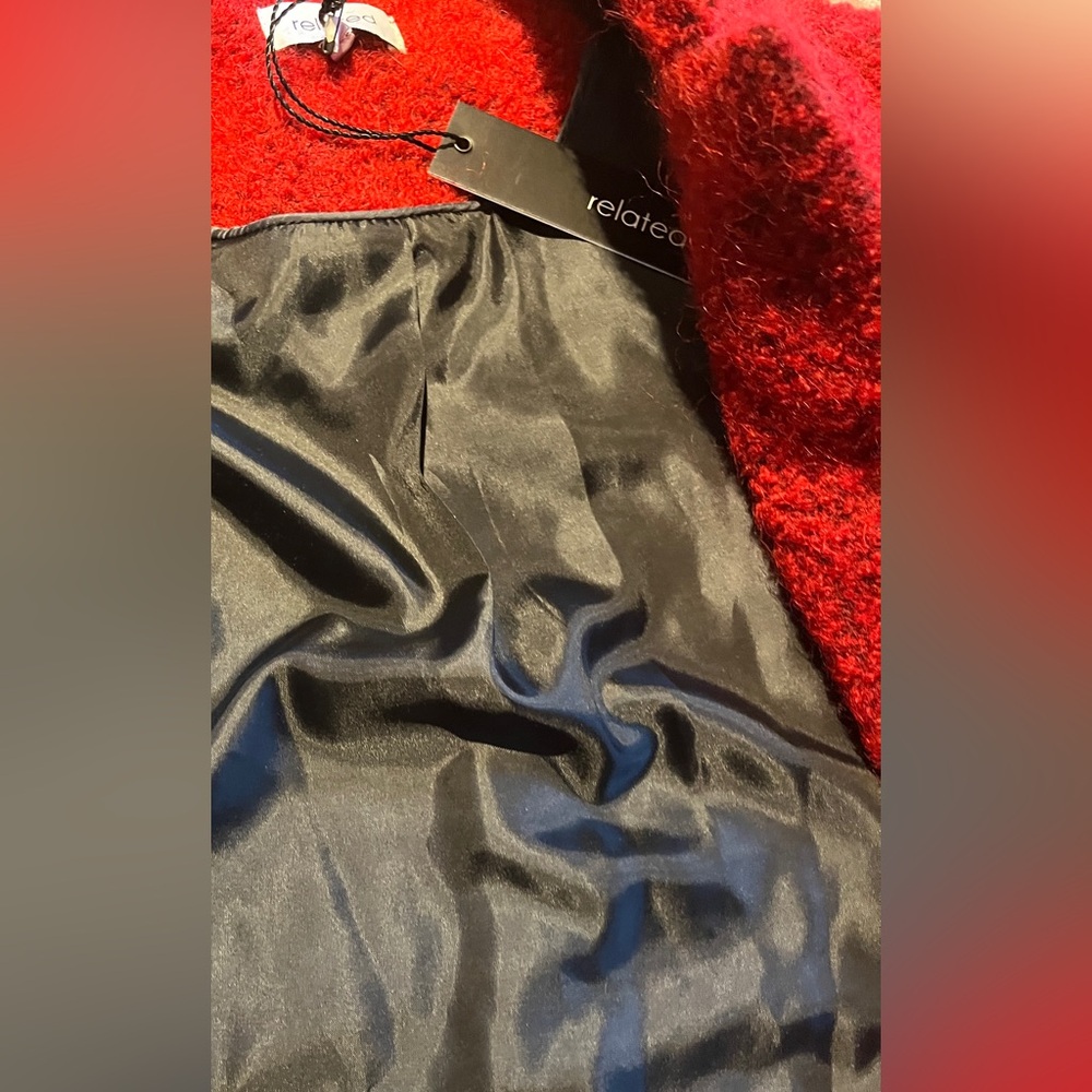 Wool. alpaca, mohair, poly blend brick red coat. Size 8. Never worn. Tag. - Picture 6 of 6